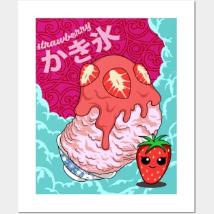 Strawberry Kakigori Posters and Art